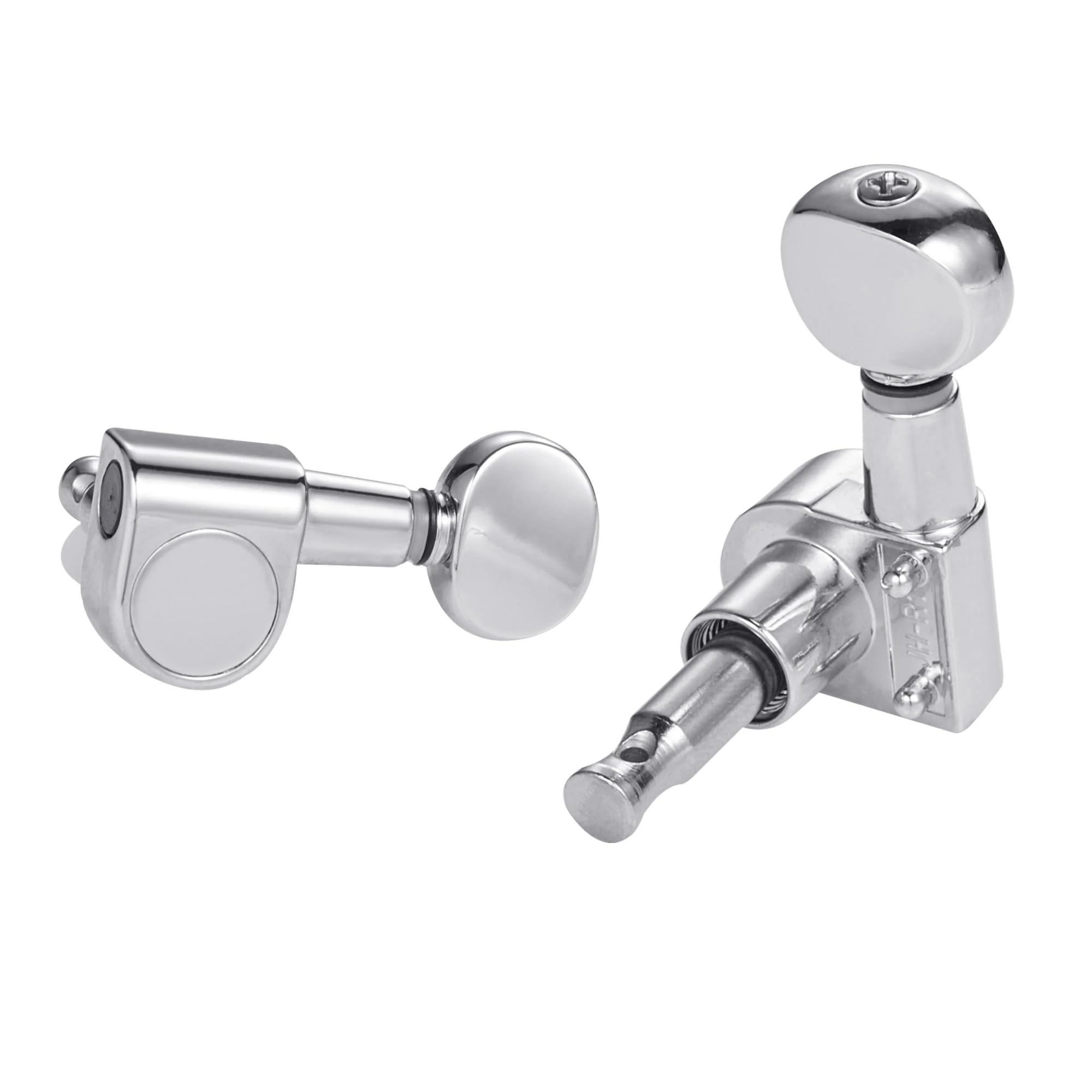 Guitar Tuning Pieces 6 Inline Guitar 2 Pin Tuners Tuning Keys Pegs Machine Heads(Silver,Mini)