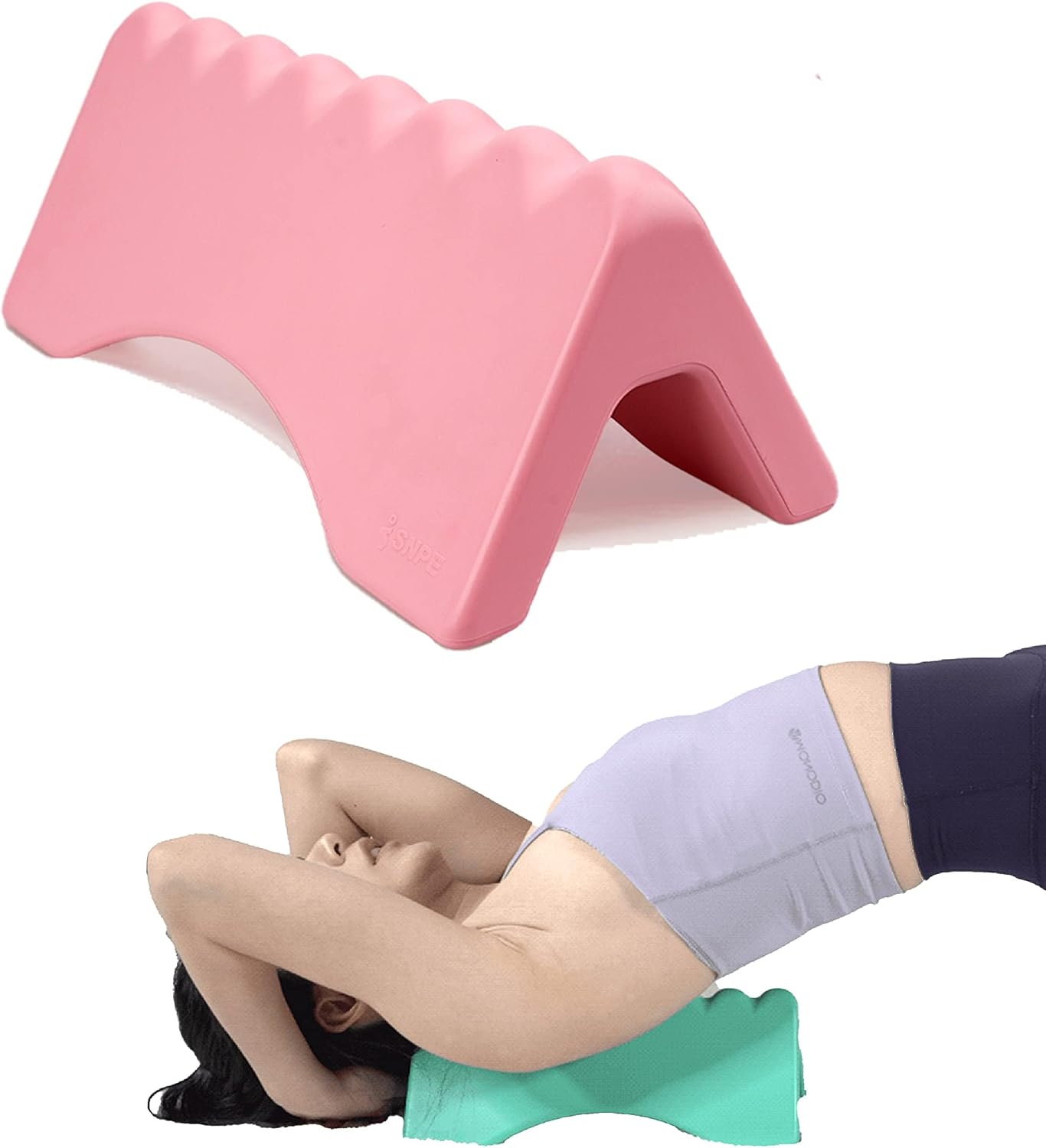 Wave Eiffel ABS (Pink) - Lower Back, Waist, Shoulder Pain Relief. Deep Tissue Massage. Chiropractic Psoas Release Tool