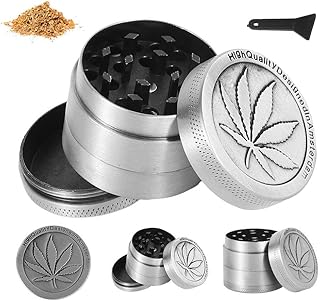 グラインダー たばこ用 ハーブミル マルチミル 4層 携帯用 ハーブグラインダー 40*35mm 手巻き スパイス/ペッパー/胡椒/喫煙具用 亜鉛合金製 コンパクト ヘラ付き 小型 おしゃれ
