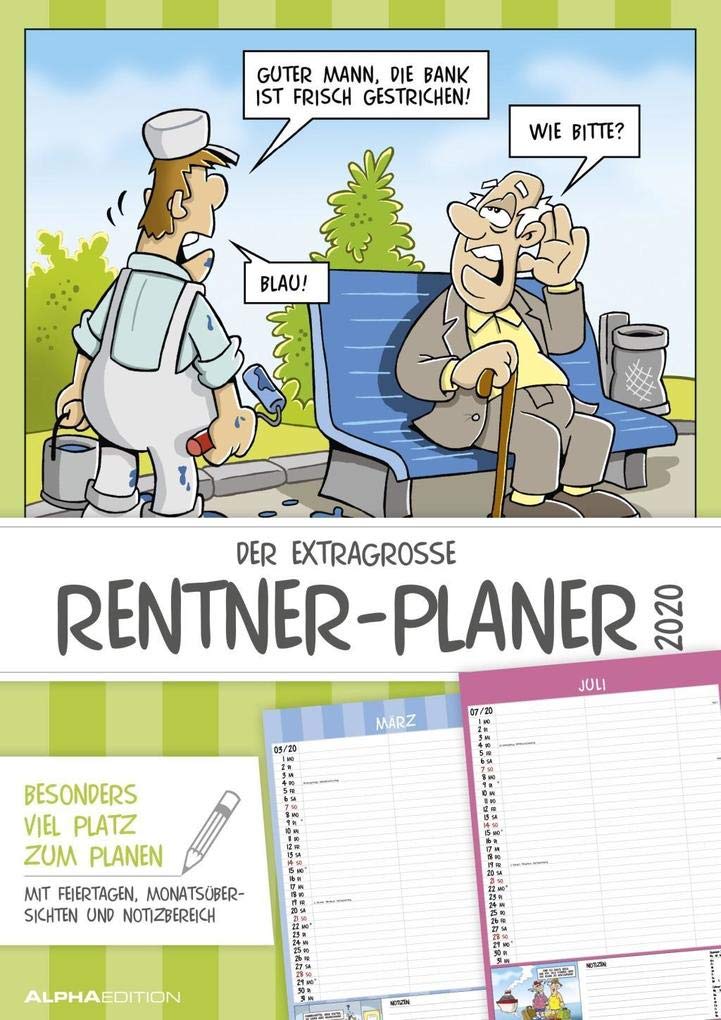 Der extragroße Rentner-Planer 2020 - Wandplaner A3 (30 x 42) - mit ...