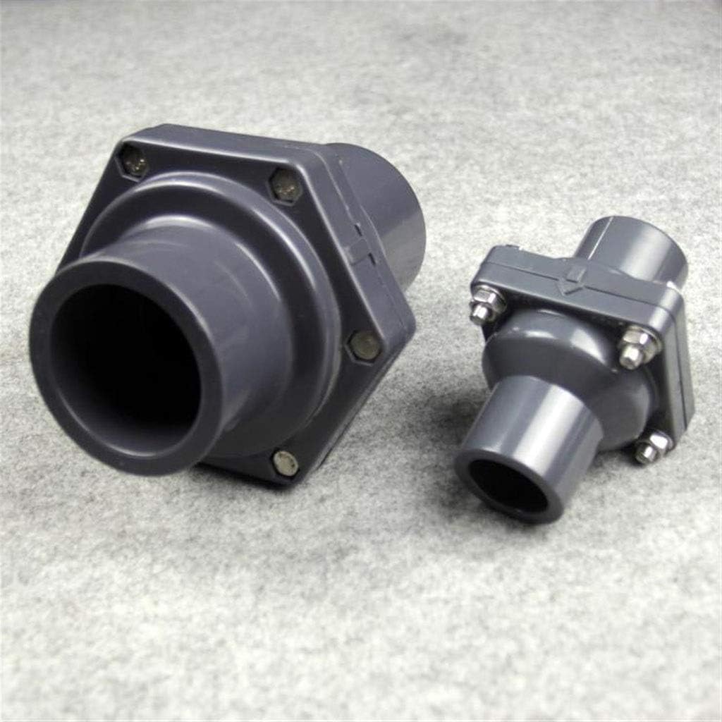 Inline Check Valve*Check Valve,PVC Non-Return Valve,25 32 40 50MM Inner Plastic Flap Check,DN25 DN32 DN40 DN50 Valve Universal Vertical Horizontal,1pcs (Size:50mm) (Size : 25mm)