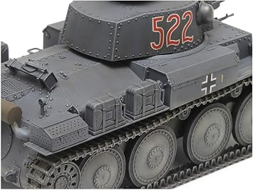 TAMIYA 300035369 1:35 German Panzerkampfwagen 38(t) version E/F (1), faithful copy, model making, plastic kit, crafts, hobby, bonding, plastic kit, assembly, unpainted