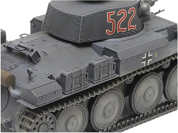 TAMIYA 300035369 1:35 German Panzerkampfwagen 38(t) version E/F (1), faithful copy, model making, plastic kit, crafts, hobby, bonding, plastic kit, assembly, unpainted