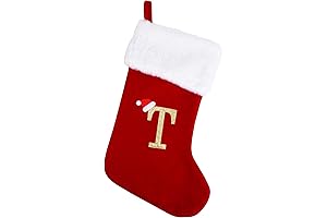 Letters for Stockings: Red Super Soft Christmas Stockings for Xmas Tree Decor...