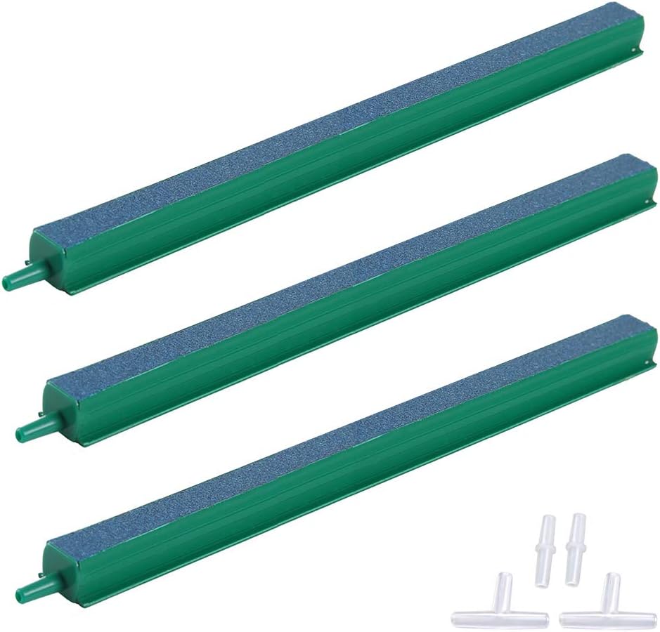 Fish Tank Air Bubble 3-Piece Air Stone Bars for Aquarium,16 inch | Air Stone Bar Hydroponics with Connectors