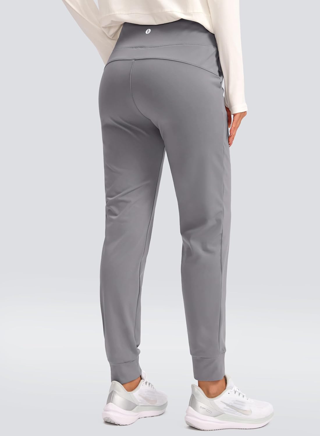 SANTINY Women's Fleece Lined Joggers Water Resistant High Waisted Thermal Sweatpants Winter Pants Hiking Running Pockets - Image 2