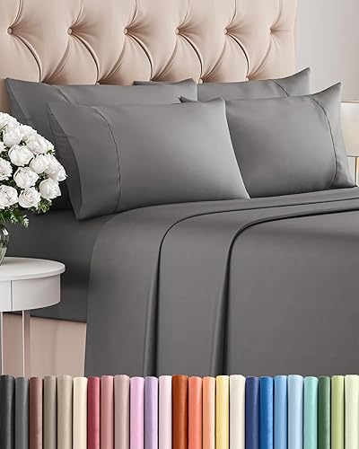 King 6 Piece Sheet Set - Comfy Breathable & Cooling