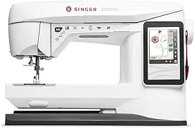 Máquina de Bordado SINGER EM9305 | 150 Matrizes, Tela Touch, Corte de Linha Automático | USB, 240x150mm, LED, Fonte Inclusa | Bivolt