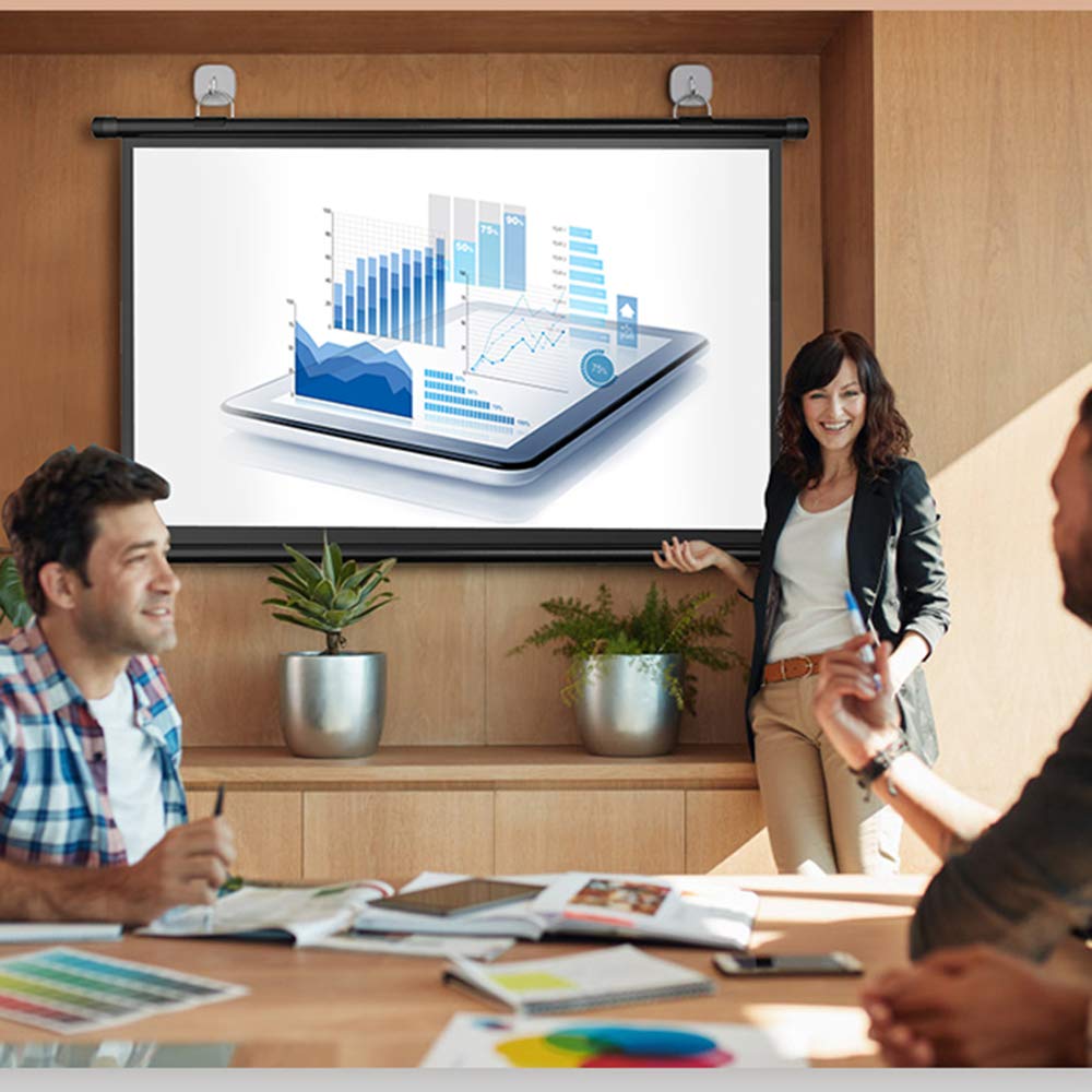 KIC 自立スクリーン 60インチ プロジェクター 会議用 ビジネス Amazon.co.jp: 吊り下げ式 スクリーン ビジネス プロジェクター