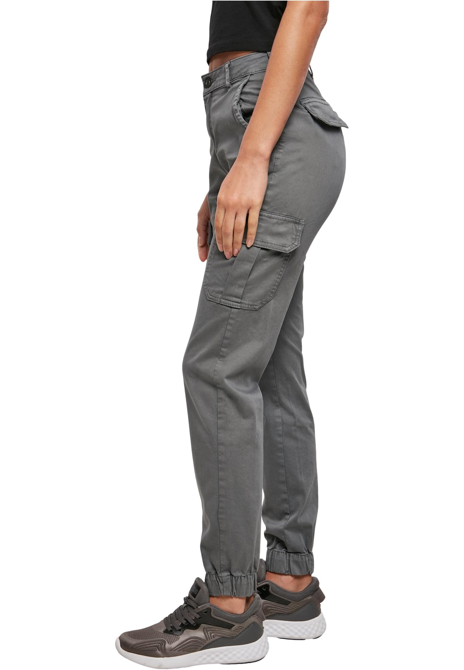 Urban Classics Damen Ladies High Waist Cargo Pants