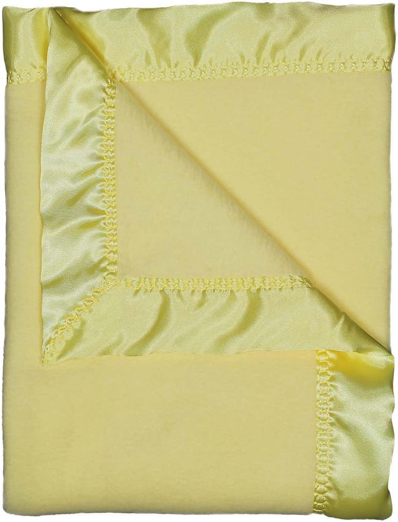 Raindrops Fleece Unisex Receiving Blanket, Yellow