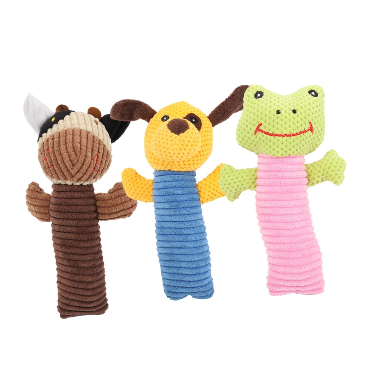 BESPORTBLE 9 Piezas Juguetes De Cachorro De Peluche De Peluche Cachorro Rompecabezas Juguetes Animales De Peluche Esponjosos Chirriantes para Mascotas Juguete Felpa