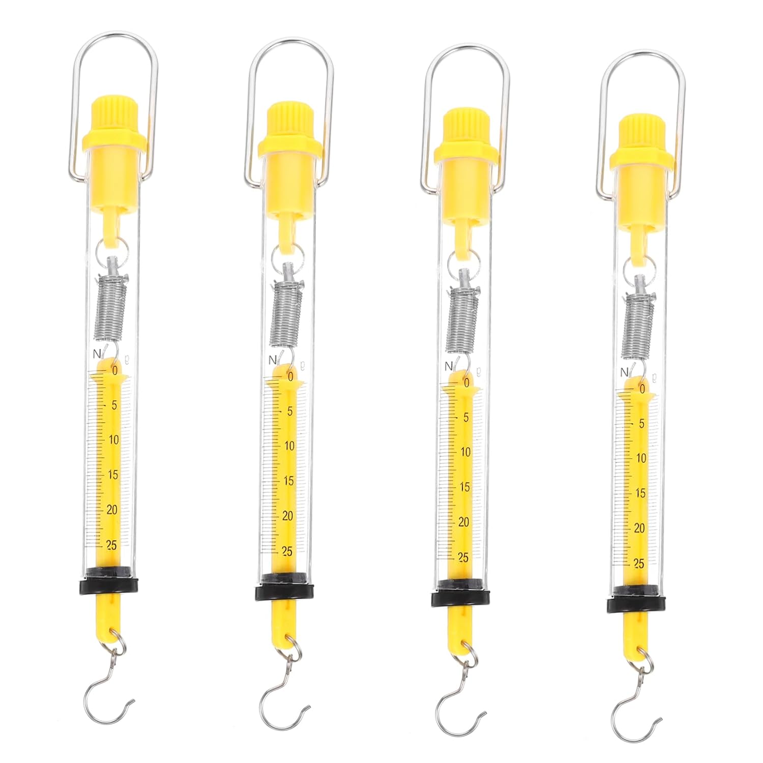 4pcs Spring Balance Dynamometer Capacity Tubular Scale Handheld Dynamometer for Mechanics Precision Spring Calibration Function