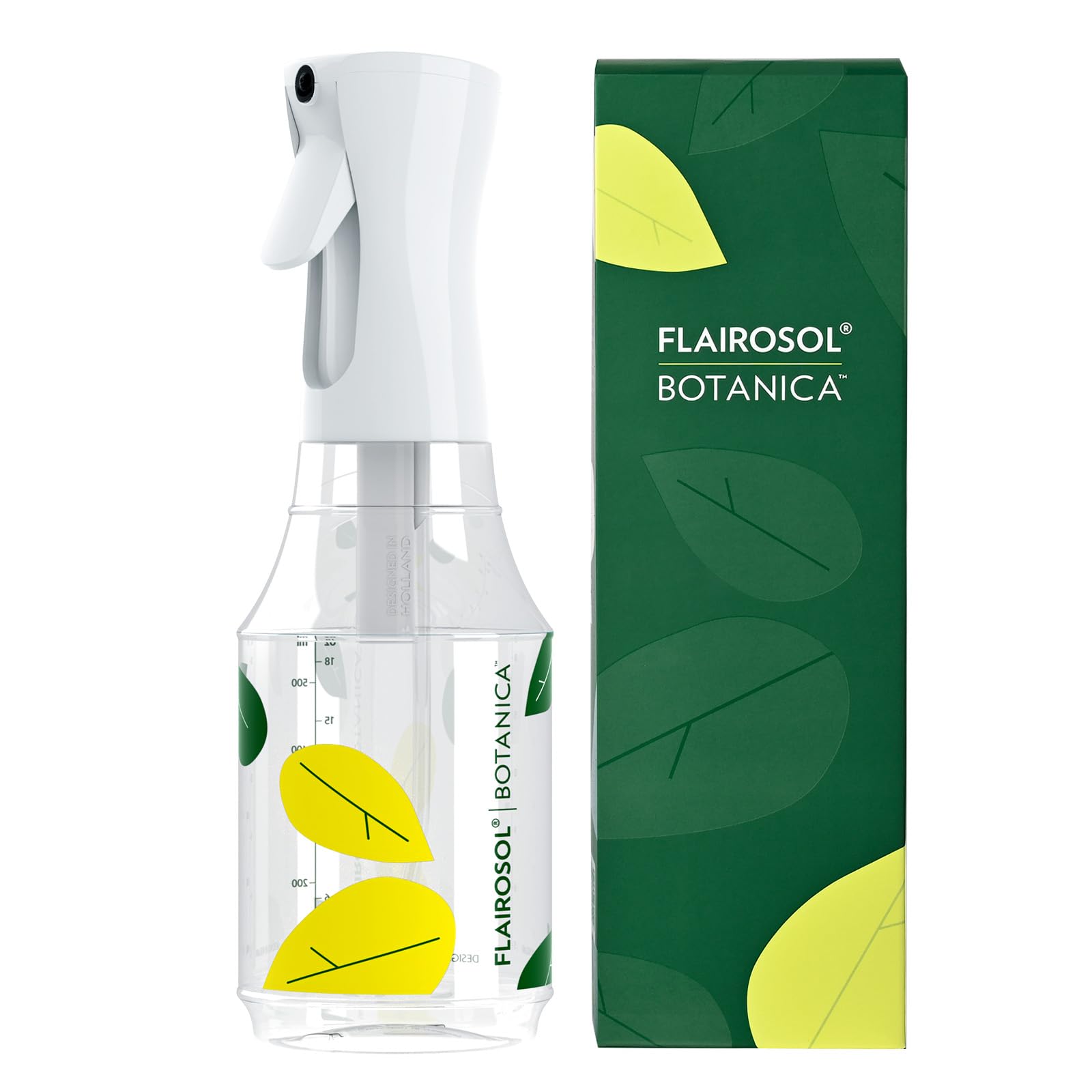 FLAIROSOL Botanica Plant Mister Spray Bottle, 24oz / 700 ML Water Spray Bottle for Plants, Continuous Ultra Fine Mist, Leakproof Refillable Mist