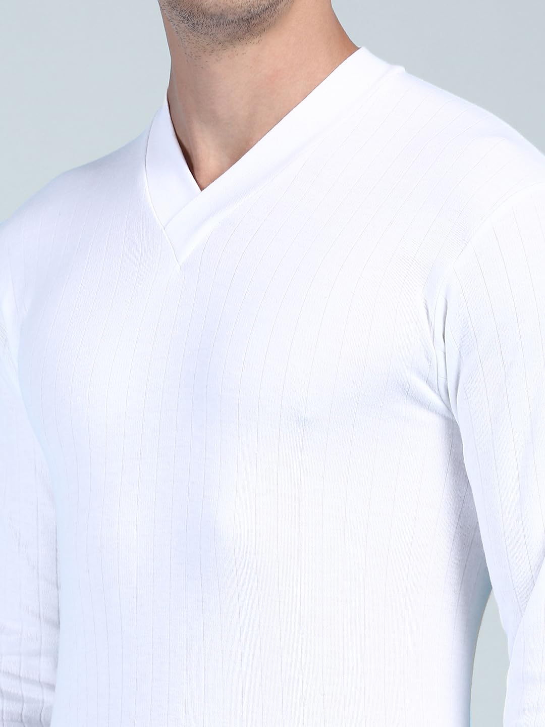 Lux Parker Men's White V Neck Cotton Thermal Set (Size : 90cm) - Image 7 thumbnail