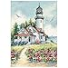 Dimensions Gold Collection Counted Cross Stitch Kit, Scenic Lighthouse, 18 Count White Aida, 5'' x 7''