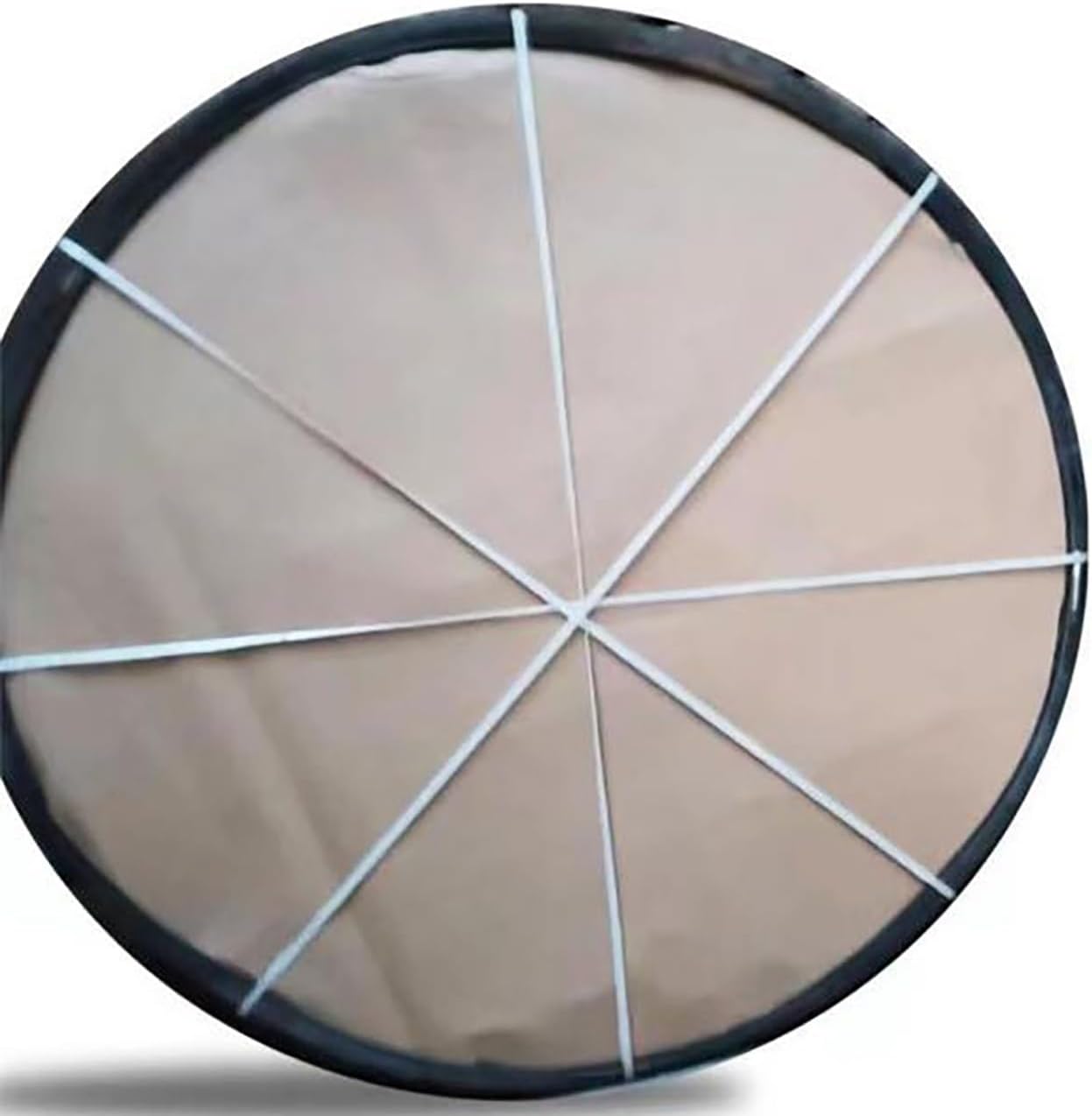 Clear Tempered,Thick Tempered Bevel Round Patio Glass Table Top,High Temperature Resistance,Glass Table Top Anti Slip Pads,1/2" Thick(68CM(27IN))