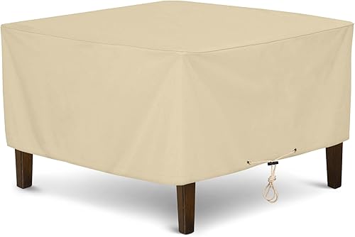 Miniatura 9 de SunPatio Funda otomana para exteriores, funda rectangular resistente al agua, funda de mesa auxiliar para muebles de patio, protección para todo