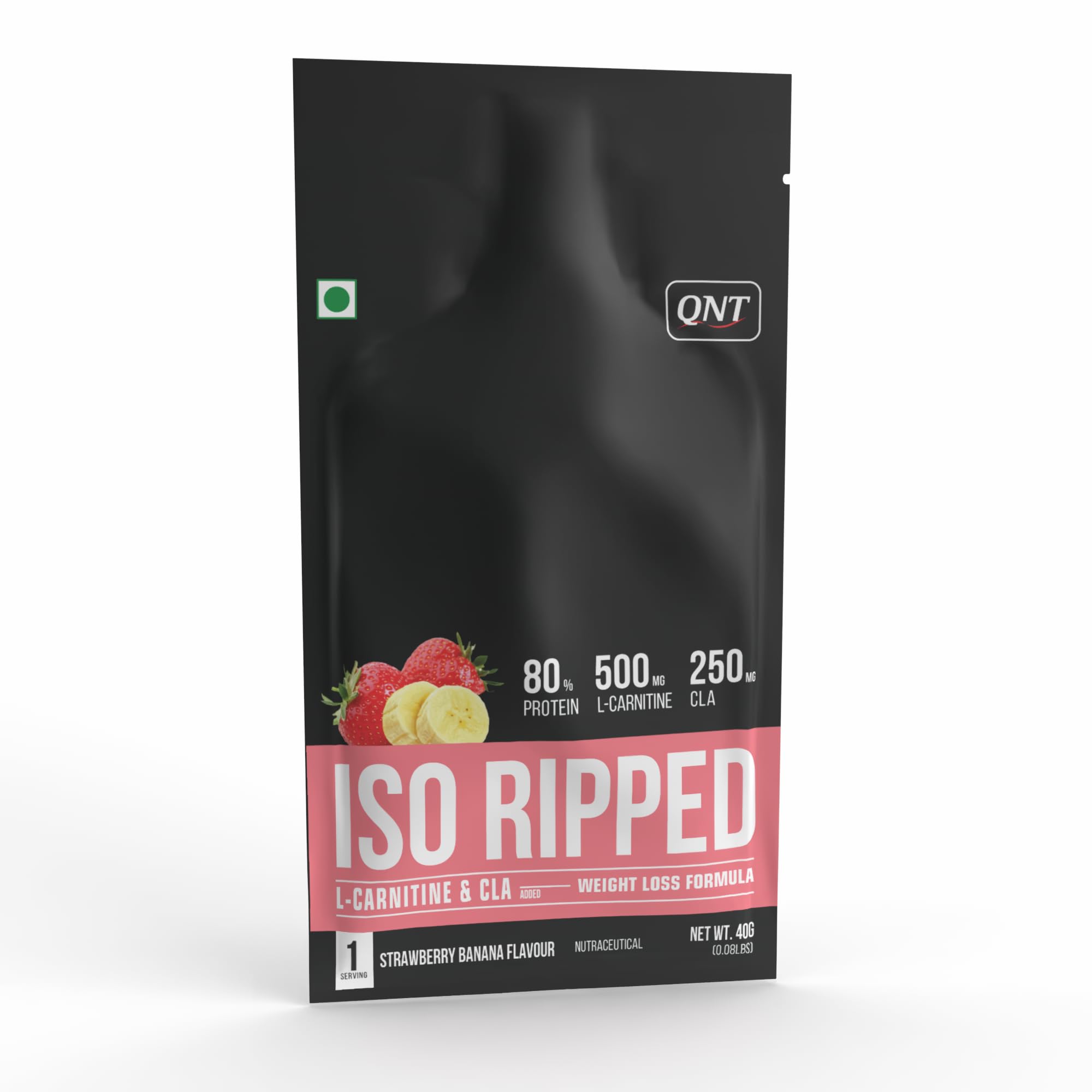QNT ISO Ripped Whey Protein Isolate Powder | Choco Brownie, Single Serving | With L-Carnitine & CLA | 32g Pure Whey Isolate per Serving | Supports Lean Muscle Growth & Weight Loss — Amazon image 3