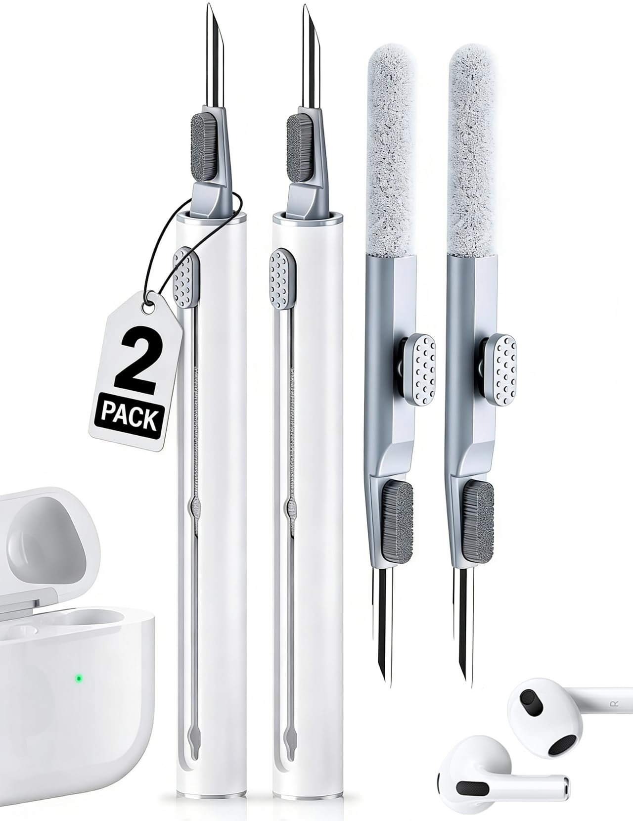 Amazon.com: 2 Pack Cleaner Kit for Airpods, Earbud Cleaning Kit