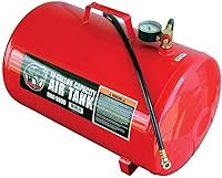 ATD Tools 9890 10 Gallon Portable Air Tank - 125 PSI Heavy Duty Steel with Gauge Hose for Remote Jobs