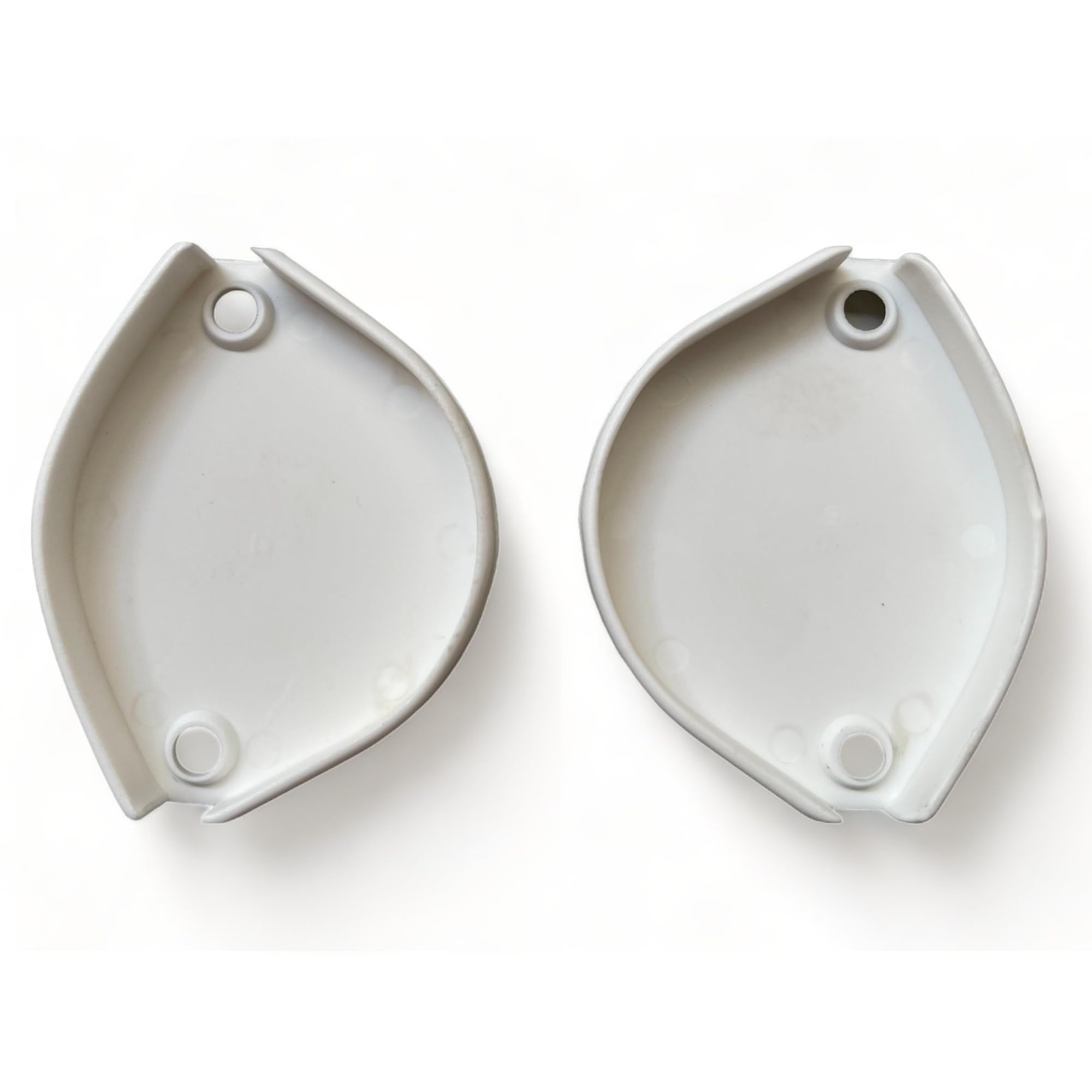 Teletoldo® Abdeckkappen für Markisenrohr PG1 – Packung mit 2 Stück – weiße Oberfläche aus technischem Kunststoff, resistent gegen Sonne und Wasser – vor dem Kauf gut messen