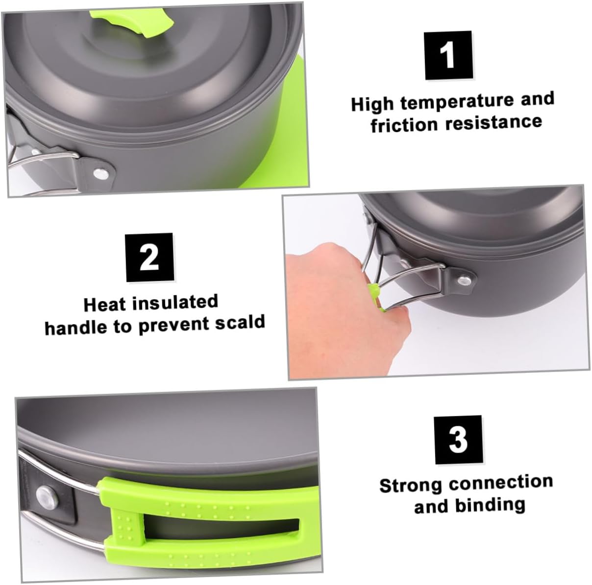12-Piece Camping Cookware Set Portable Outdoor Cooking Utensils Kit for 1-2 People Kitchen Accessories for Camping Hiking and Picnics