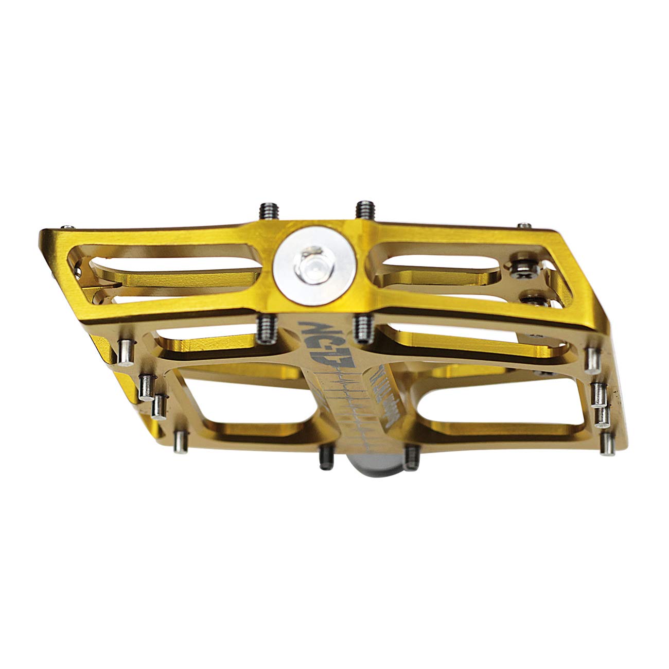 NC-17 Sudpin IV XL TNT Aluminium Plattform Pedale | Mountainbike Pedal | BMX Pedal | Flache Bauhöhe 18 mm | FAILSAFE System | Präzisionslager + Cr-Mo Achse | inkl. Ersatzpins