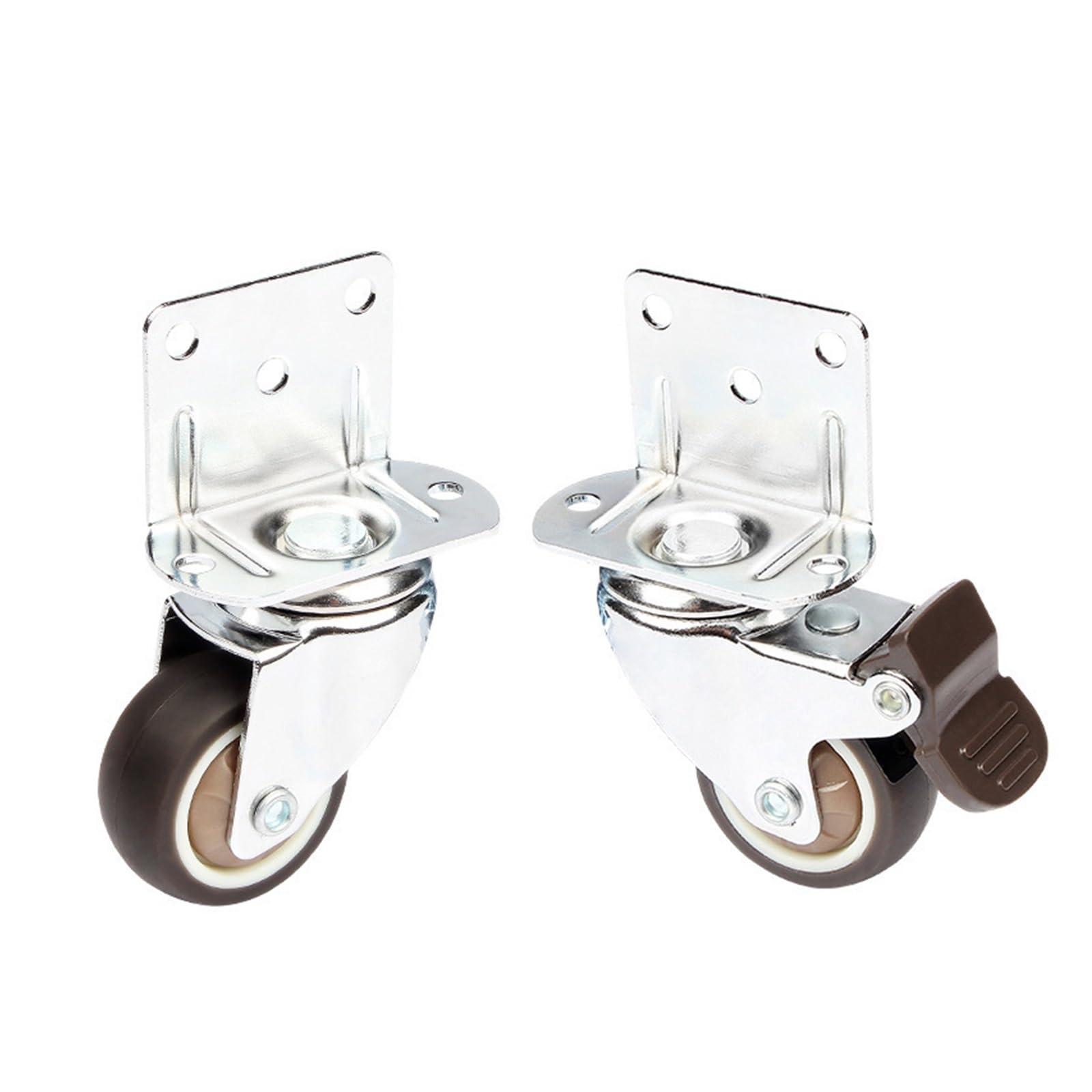 Ruedas giratorias silenciosas de 20 kg para Muebles, sillas y armarios. Goma Blanda de 3,8 cm (1,5 Pulgadas). Sin Freno. Rodamiento Suave y Duradero. Unidad Individual.
