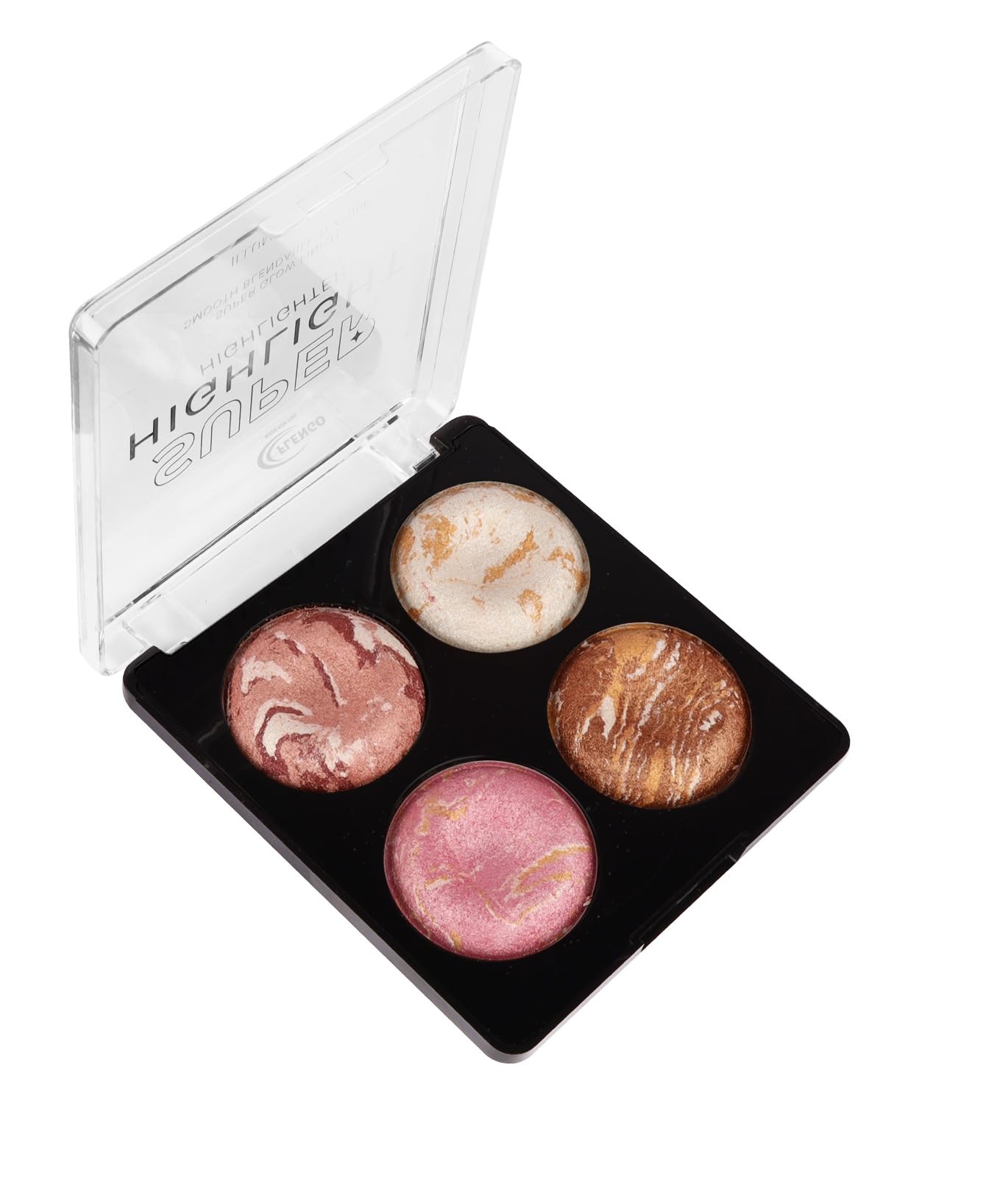 FLENGO; MADE FOR YOU 4 in 1 Super Highlight HighLighter with Super Glow Finish Smooth Blendable Texture for Personal and Professional Face Makeup Use(Shade 3)