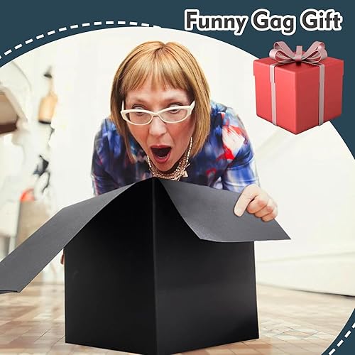 Miniatura 5 de Jsuslife Caja de regalo de broma, 13 cajas apilables sorpresa anidables, juego de bromas para cumpleaños, bodas, aniversarios, Navidad, divertidos