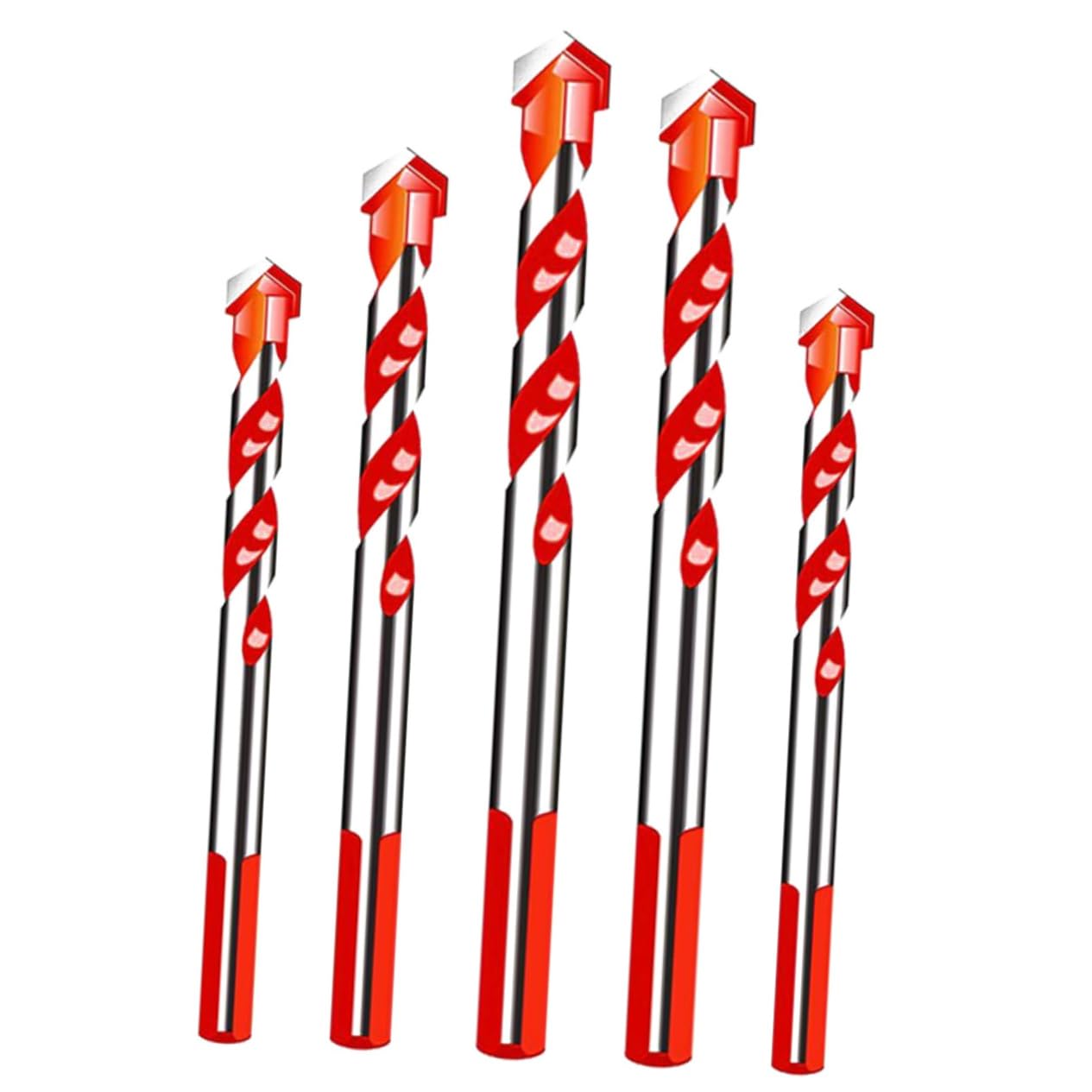 NUOBESTY Masonry Drill Bit Set 5pcs Tile Drill Bits for Concrete Porcelain Drill Bits Kit Triangle Bits