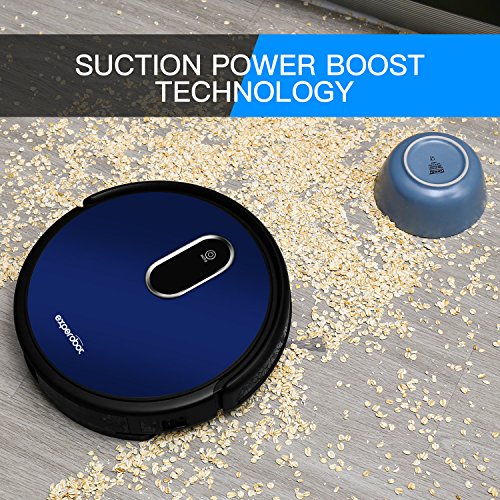 Experobot Robotic Vacuum Cleaner with Mechanical Water Tank High Suction Multiple Cleaning Modes Time Schedule Self-charging Infrared Drop-Sensing Technology Silent Cleaning Floor Care