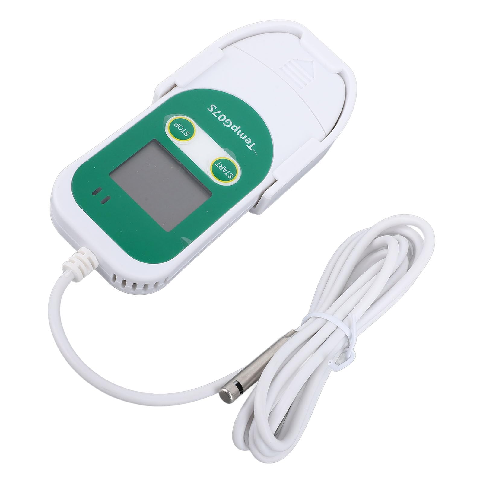 Zunate Digitaler Temperaturmonitor für Kühlschrank |USB-Feuchtigkeitslogger mit Externer Sonde PDF CSV-Export