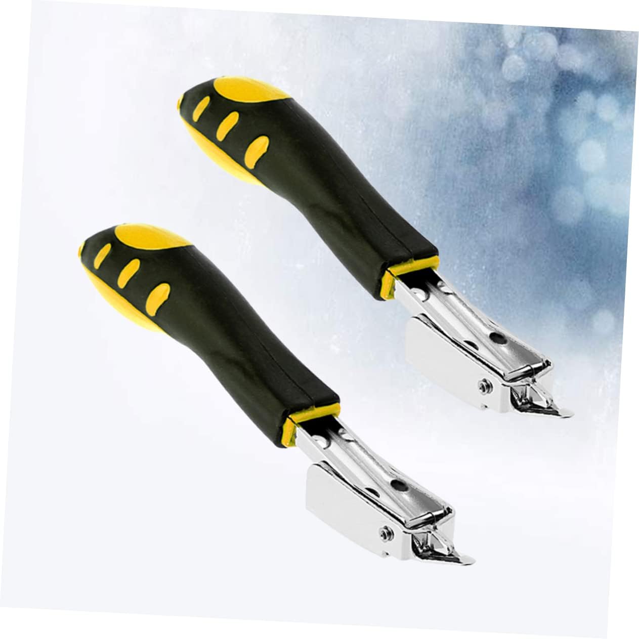 jojofuny 2pc Plastic Handle Hand-held Stapler and Nail Puller Tool for Woodworking Comfortable Multi-function Design Durable Construction for Diy and Professional Use