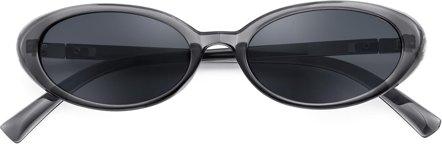 FEISEDY Retro Oval Cateye Sunglasses for Women Men Fashion Small 90s Style Vintage Shades B4180 - Image 4