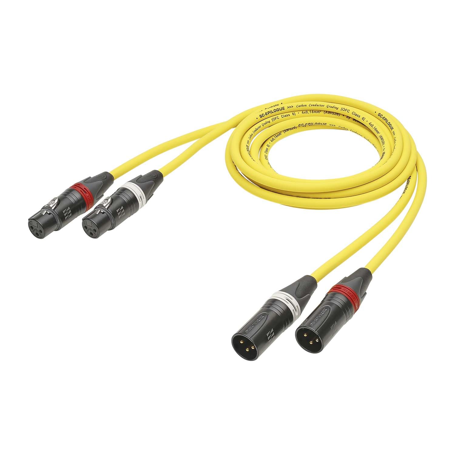 Sommer Cable 50cm XLR NF- Phonokabel Paar High End OFC Epilogue Referenzkabel mit Neutrik Stecker 0,5m - EPU2-0050