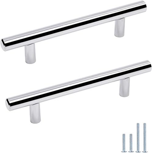 Miniatura 8 de Probrico Paquete de 15 manijas de gabinete de cocina con orificio central de 3 pulgadas, de acero inoxidable, tiradores de barra en T para armario,