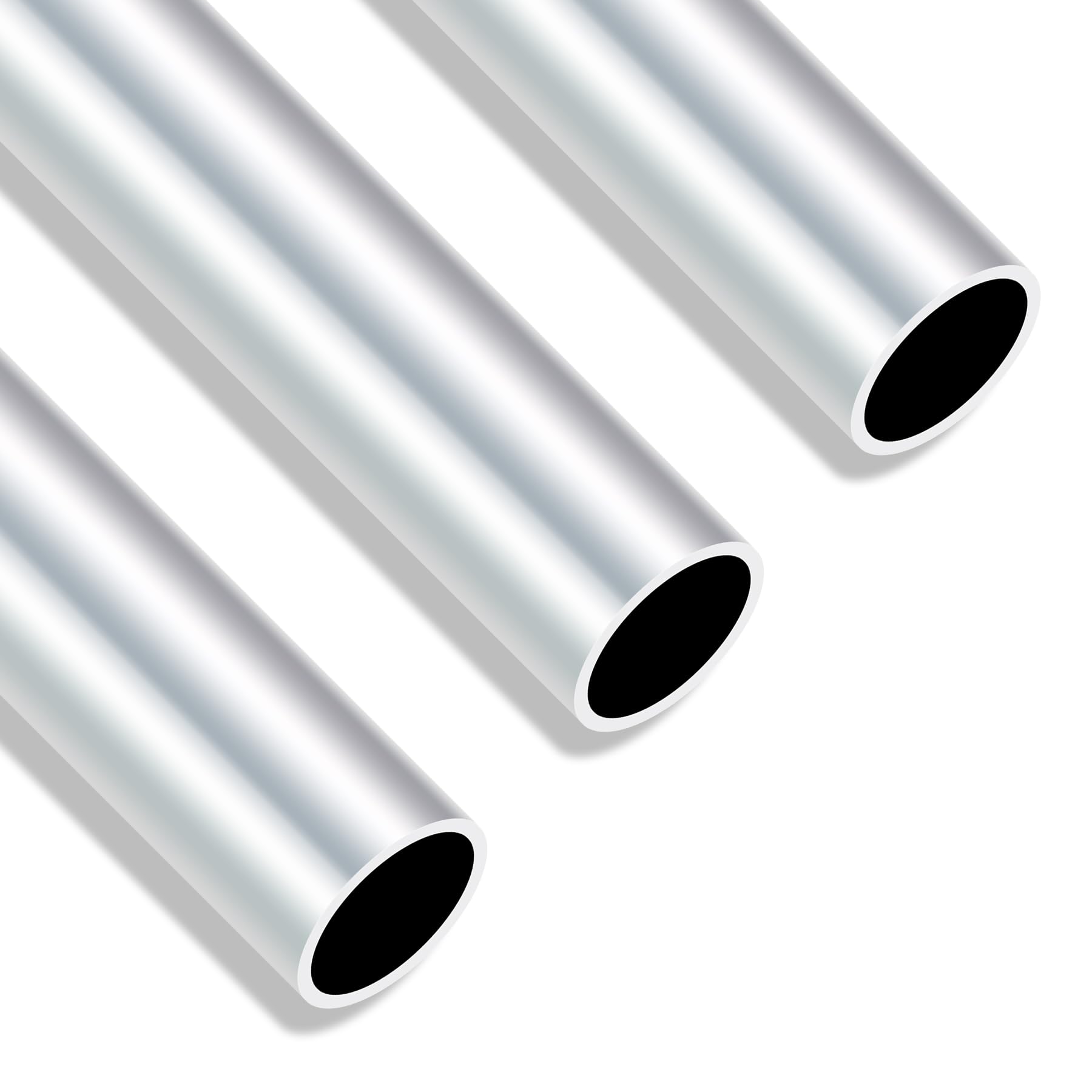 iMeistek 6063 Aluminium Round Tubes, 23mm OD 20mm ID 300mm Length 1.5mm Wall Seamless Straight Aluminium Tubing Pipe(3PCS)