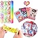 FiGoal Valentine’s Day Gifts for Kids Classroom 60 Pack Slap Bracelets Slap Bands in 30 Designs With 30 Pack Valentines Gift Cards Plus 30 Goodie Bags Party Favors School Classroom Prizes for Kids Boys Girls Adults