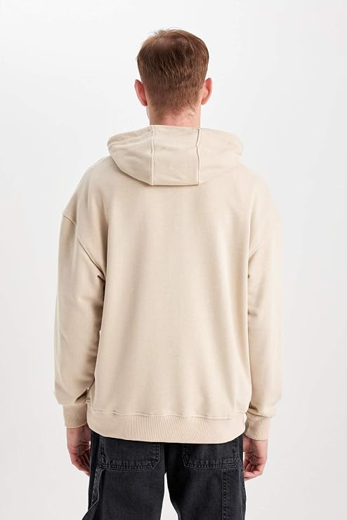 DeFacto Oversıze Kapüşonlu Sweatshirt B7849AXNS Erkek