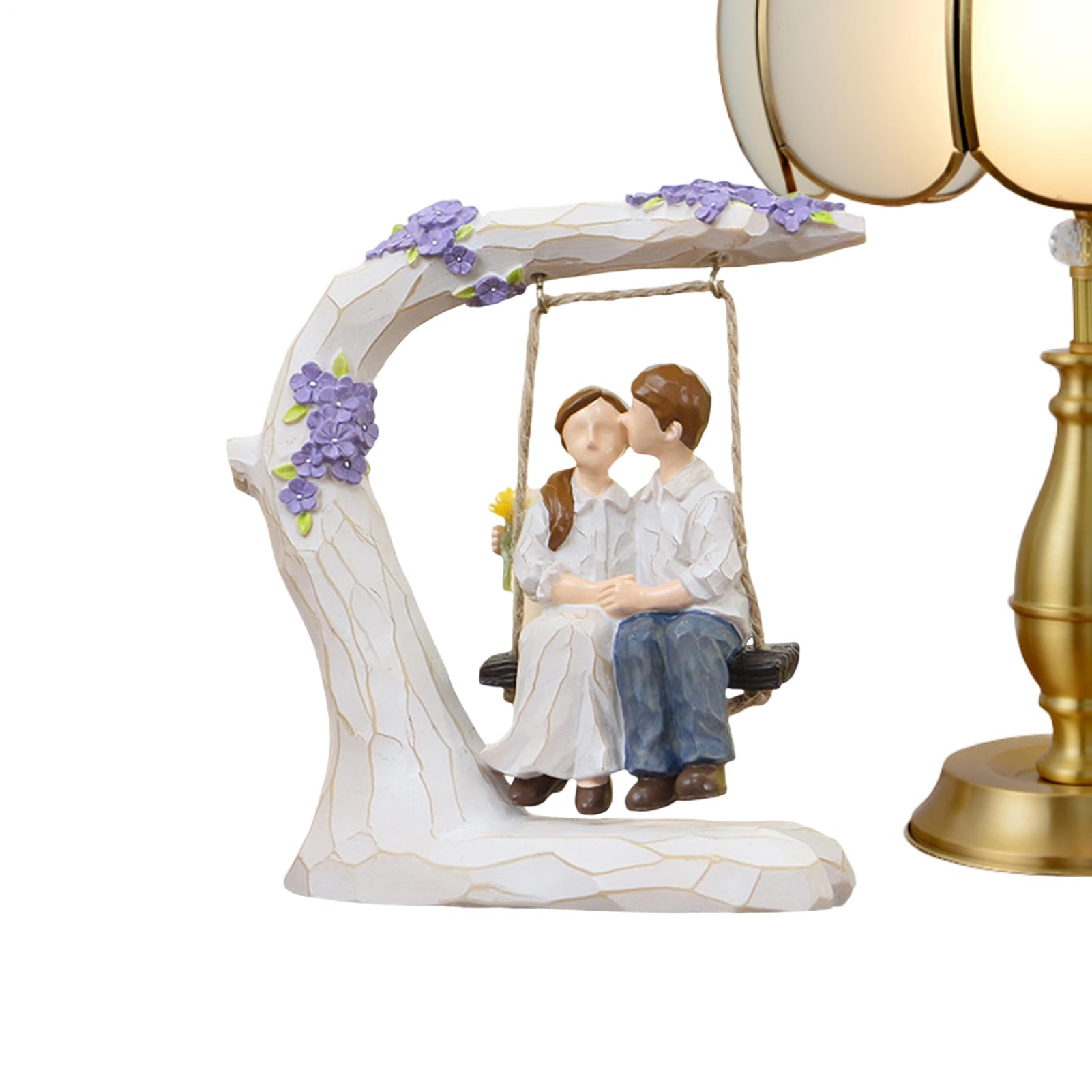 Figurine de couple sur balançoire cadeau idéal pour mariage et anniversaire