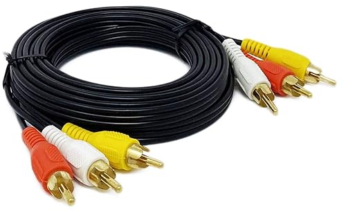 Miniatura 10 de Cable de audio y vídeo RCA bañado en oro MMx3, por iMBAPrice