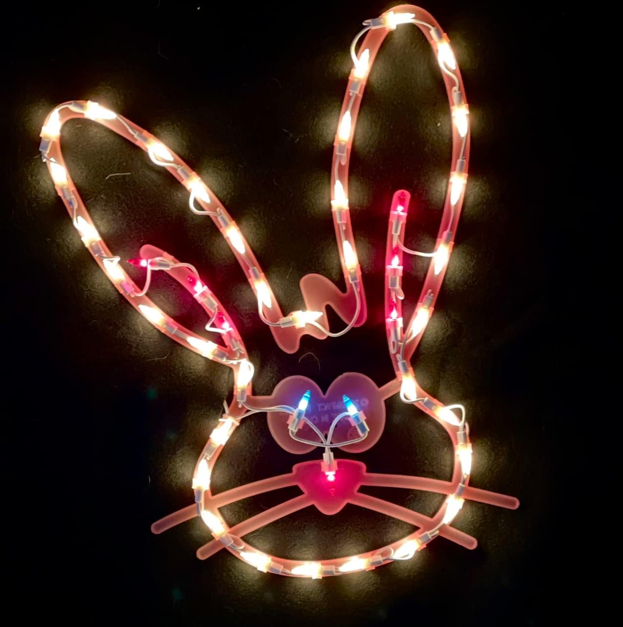Amazon.com : Large, Lighted Easter Bunny Window, Wall, Fence Decoration ...