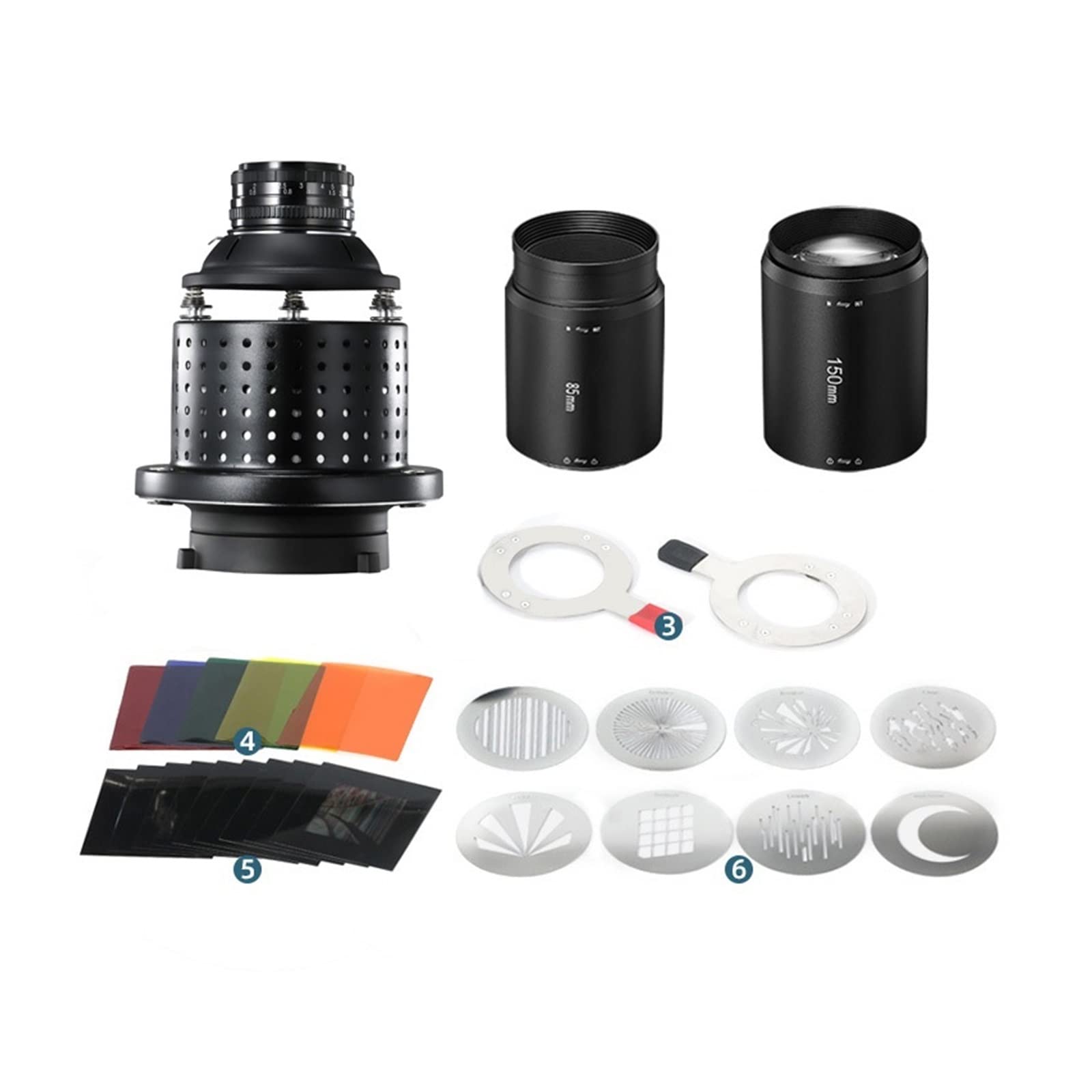 Focalize Conica Snoots Optyczny uchwyt skraplacza do lampy LED Lampa błyskowa Lampa błyskowa Akcesoria do oświetlenia fotograficznego Do fotografii studyjnej(50 lens)