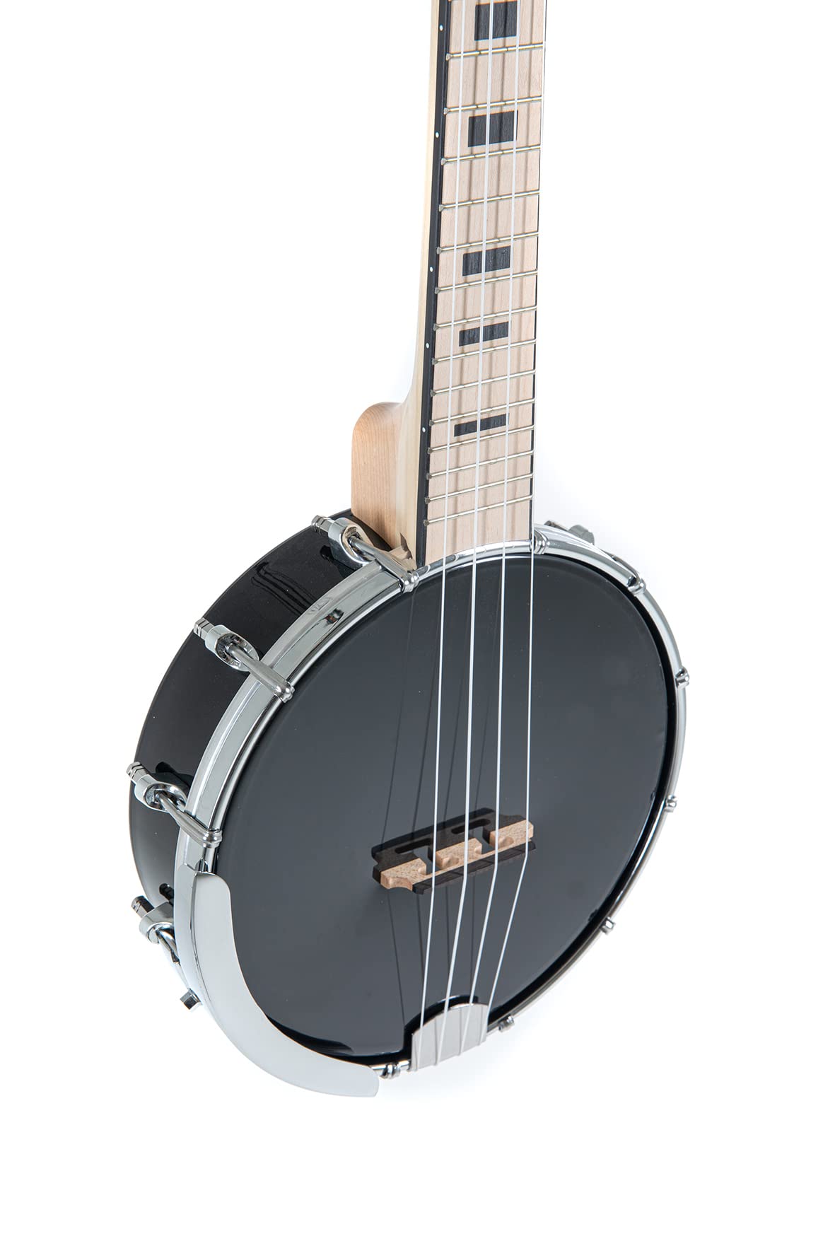 GEWA Concert Banjo Ukulele Manoa - Kessel offen - Schwarz Hochglanz - inkl. gepolstertem Gig Bag - B-CO-A