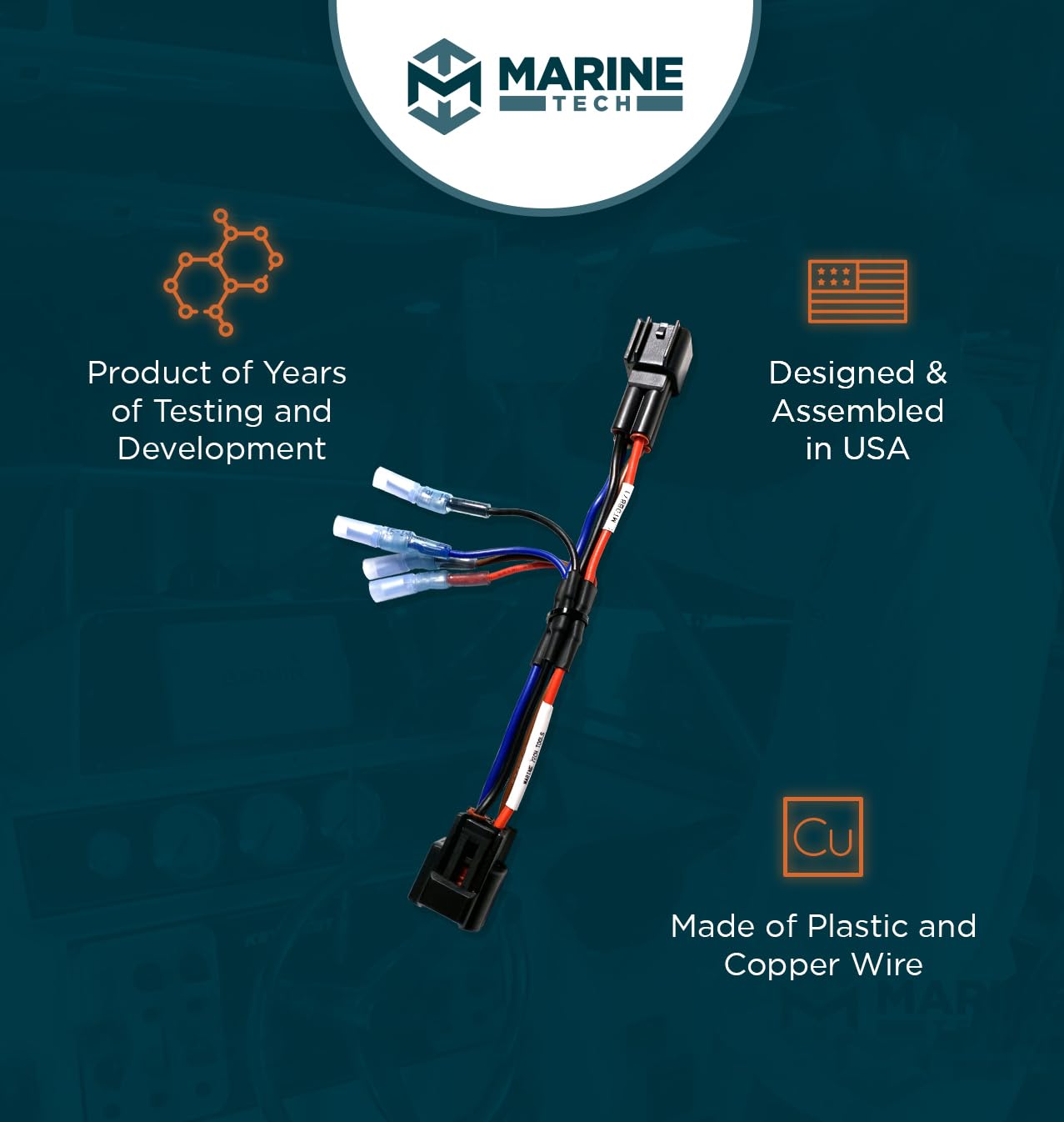 Marine Tech Tools Yamaha 4 Pin Test Harness, Yamaha Equivalent Part Number: YB-06871, Tests Rectifier Voltage Output, Securely Connects Multimeter Probes