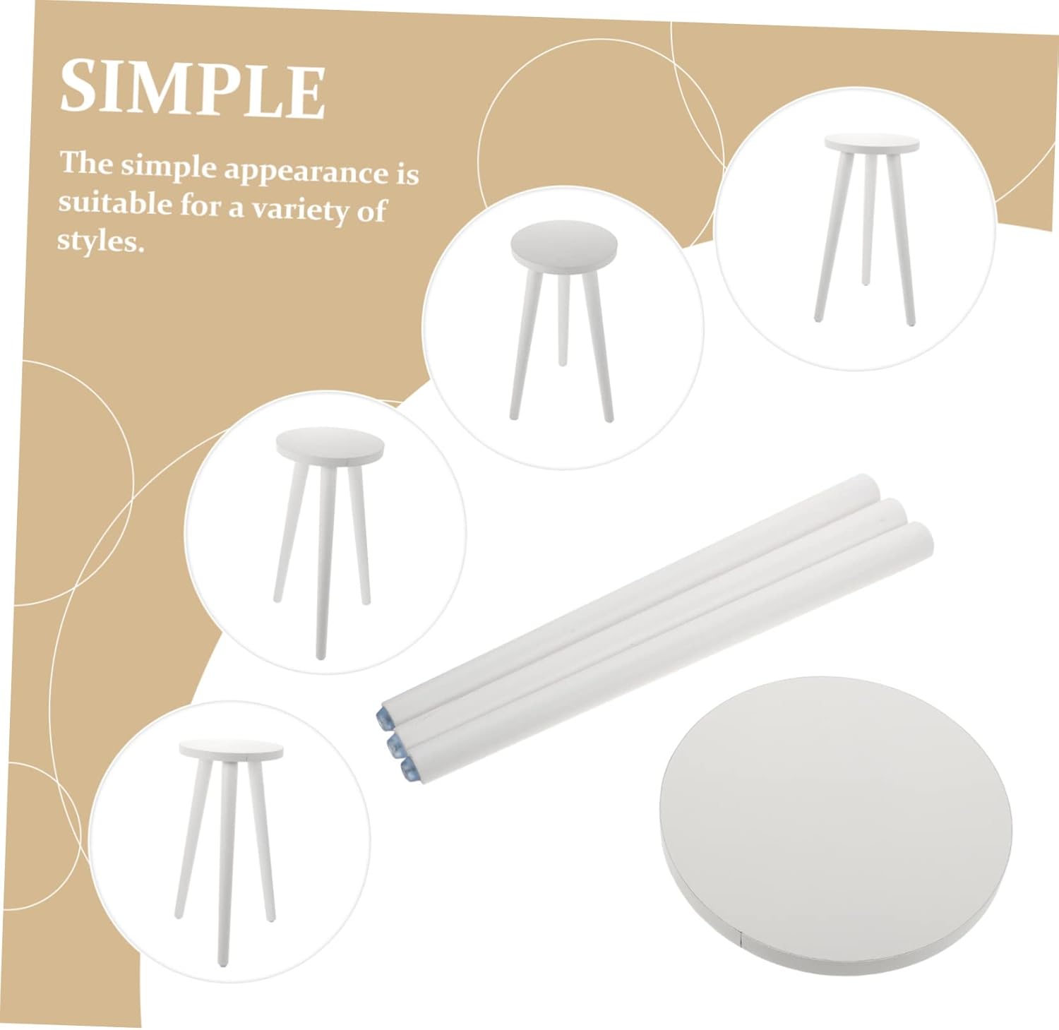 DECHOUS 1Pc Wooden Plant Stand for Indoor and Outdoor Use Succulent Flower Pot Rack Modern Design Height for Balcony Garden and Office Decor