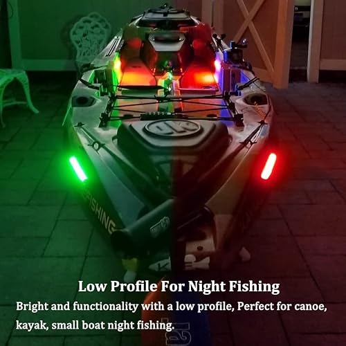 Miniatura 4 de Boaton Boat Navigation Lights, Super Bright Bow Lights For Night Fishing, No Drilling Adhesive Install For Pontoon Kayak Canoe Bass Jon Jetski 1