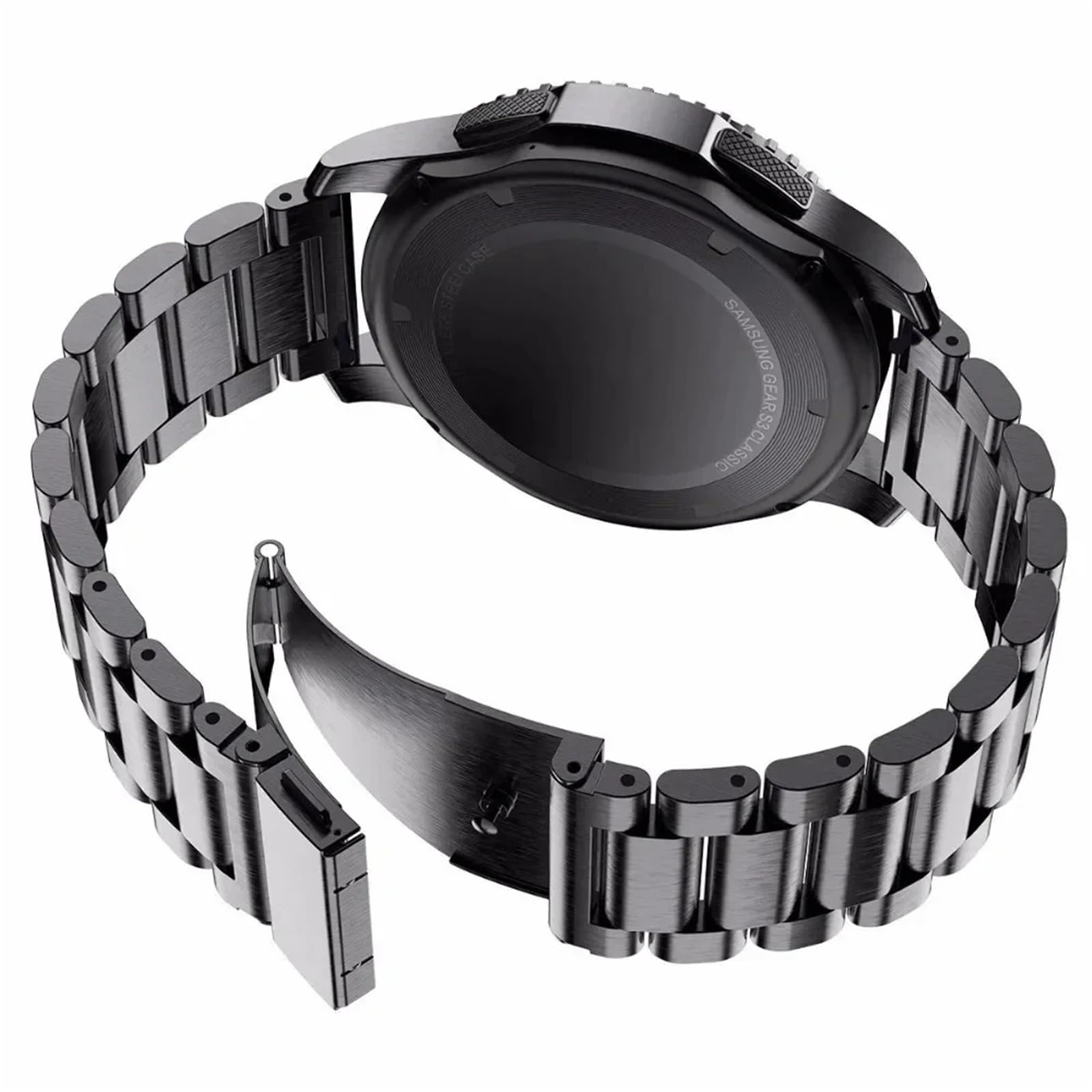 18 mm 20 mm 22 mm Metall Uhr Ersatzarmband Edelstahl Armband (Gold_20 mm)